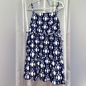 GAP dress, Size: (L) large, Color: Navy Blue & White